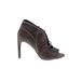 BCBGeneration Ankle Boots: Gray Print Shoes - Women's Size 6 - Open Toe