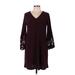 Alfani Cocktail Dress - Shift: Burgundy Print Dresses - Women's Size 10 Petite