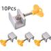 Sufanic 10Pcs Sliding Window Locks Window Stoppers Aluminum Alloy Adjustable Window Security Safety Locks Garage Door Frame Child Proof Security Lock with Keys for Bedroom Home and Office