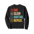 Guitar Lover - Eat Sleep Guitar Repeat Funny Guitar Musician Sweatshirt