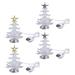 USB Acrylic Desk Lamp Christmas Tree Table Favors Bedromroom Decorations Night Light 4 Pcs