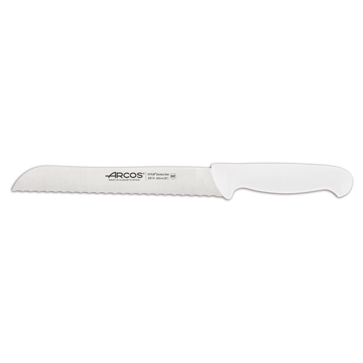 Arcos Serie 2900 - Brotmesser - Klinge Nitrum Edelstahl 200 mm - HandGriff Polypropylen Farbe Weiße Image