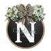 Initial Last Name Year Round Front Door Wreath 2024 New Welcome Sign Garland Personalized Creative 26 Letter Farmhouse Wreath