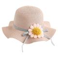 HIBRO Kid Winter Hat Children s Girls Sunscreen Hat Summer Bow Sun Hat Straw Hat Braided Hat Beach Hat Sun Hat Flower Cute