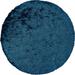 Feizy Indochine Modern Solid Blue/Green 8 x 8 Round Rug Sheen Fade Resistant Luxury & Glam Design Carpet for Living Dining Bed Room