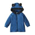 AnuirheiH Baby Girl Boy Fleece Zip Up Hoodie Bear Ears Fuzzy Jacket Hooded Teddy Coat Winter Shacket Warm Outwear Cardigan