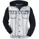 Black Premium by EMP Between-seasons Jacket - Denim Jacket with Hood - S to 5XL - for Men - blue-black