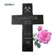 personalisiertes Grabkreuz mit Gravur 20x30cm Grabdeko Grabschmuck Schlägel und Eisen