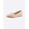 Slipper HEINE, Damen, Gr. 37, beige (creme), Leder, Leder, sportlich, Schuhe