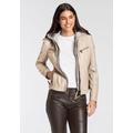 Lederjacke GIPSY "NOLA" Gr. M, beige (light beige) Damen Jacken Lederjacke Übergangsjacke Lederjacken