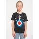 T-Shirt LOGOSHIRT "Snoopy - Target" Gr. 92, grau (dunkelgrau) Mädchen Shirts T-Shirts