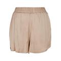Shorts URBAN CLASSICS "Damen Ladies Viscose Satin Resort Shorts" Gr. XXL, US-Größen, grau (softtaupe) Damen Hosen High-Waist-Hosen