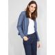 Kurzblazer STREET ONE Gr. 46, blau (dahlia blue) Damen Blazer