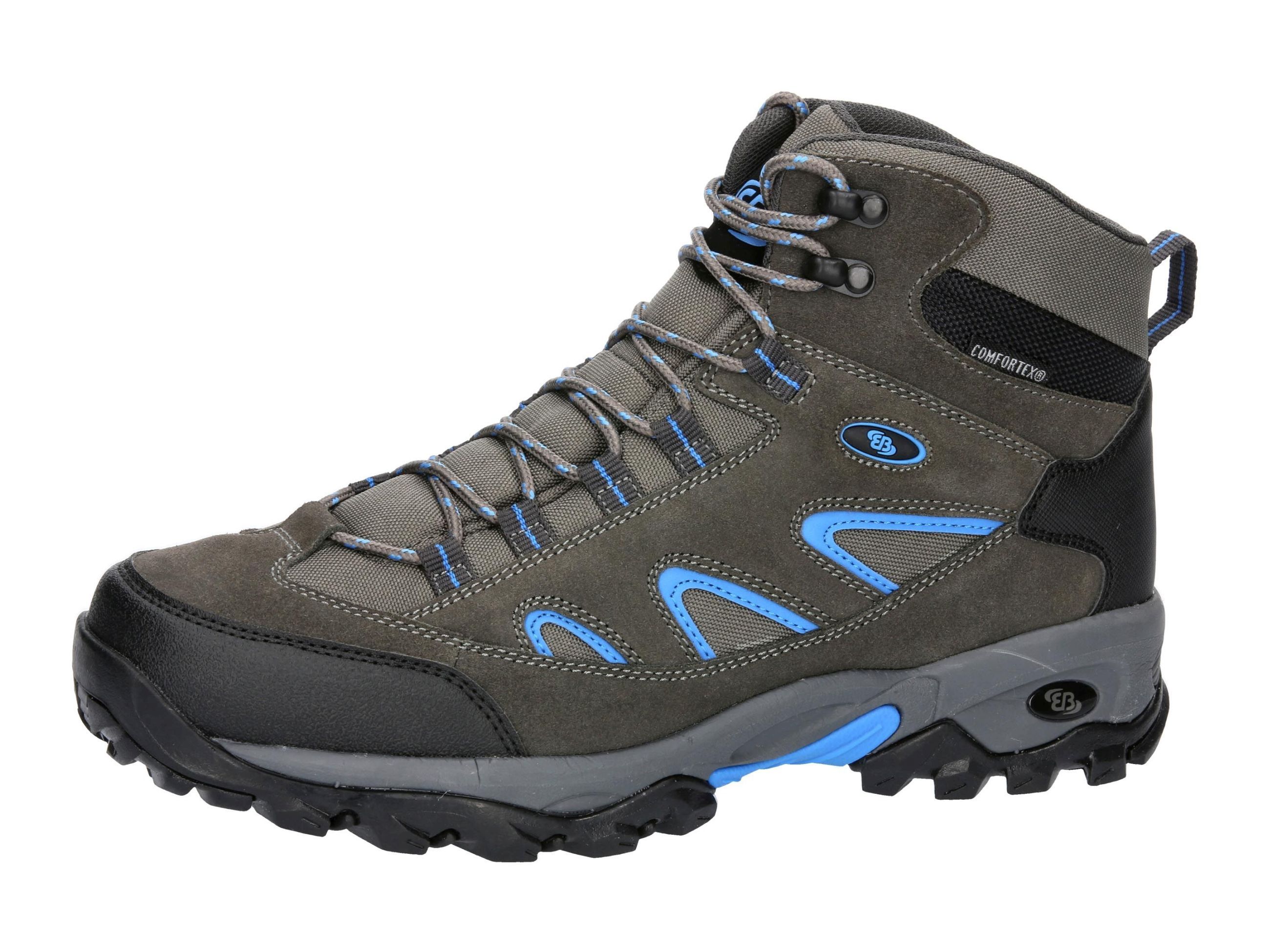 Trekkingschuh BRÜTTING "Trekkingstiefel Nevada", Herren, Gr. 37, grau, Veloursleder, Schuhe Trekkingschuh