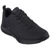 Sneaker SKECHERS "UNO LITE-LIGHTER ONE", Herren, Gr. 48,5, schwarz, Lederimitat, casual, Schuhe, im monochromen Look, Freizeitschuh, Halbschuh, Schnürschuh