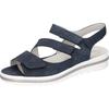 Keilsandalette WALDLÄUFER "Hakura", Damen, Gr. 5,5 (38,5), blau (dunkelblau), Nubukleder, klassisch, Schuhe, Sommerschuh, Sandale, Keilabsatz, in bequemer Schuhweite H