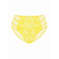 HSIA Spring Romance High-Rise Floral Lacy Panty-Comfort in Style - XL / Bright Yellow