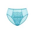 HSIA Spring Romance High-Rise Floral Lacy Panty-Comfort in Style - M / Horizon Blue