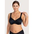 Black/Beige Unlined Full Coverage Bra | HSIA - 34D / Black