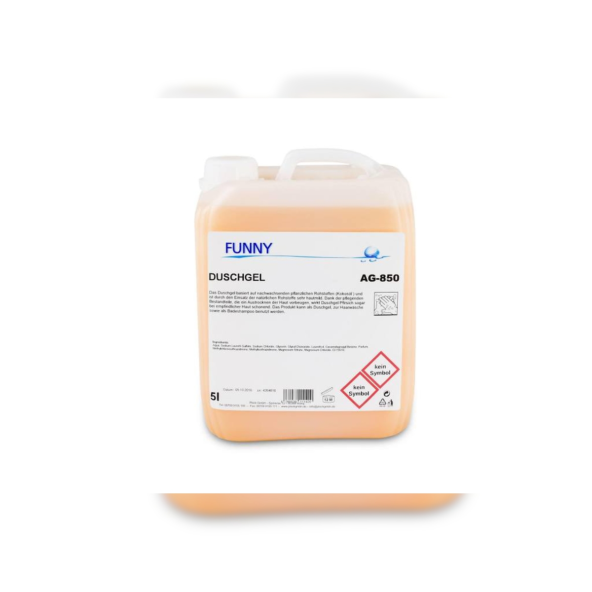 Plock GmbH Duschgel Funny - 5 L Kanister - kosmetische Waschlotion - für Haut und Haare Image