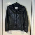 Nine West Jackets & Coats | Nine West Black 100% Leather Button Jacket Women’s Size Medium | Color: Black | Size: M