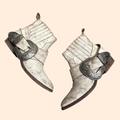 Free People Shoes | Matisse Understated Biker Boots | Color: Cream | Size: 7.5