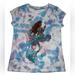 Disney Shirts & Tops | Disney The Little Mermaid Tie Dye Short Sleeve T Shirt Size M/8 Nwt | Color: Blue/White | Size: 8g