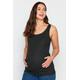 Lts Tall Maternity Black Popper Fastening Nursing Vest 10 Lts | Tall Women's Maternity Tops