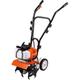 Tiller Cultivator Gas Powered, 43CC 2-Stroke Garden Cultivator, Tiller with 4 Steel Adjustable Front Tines for Lawn, Garden and Field Soil