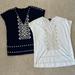 J. Crew Tops | Lot Of Two J.Crew Embroidered Shirts, Both Size Extra Small | Color: Blue/White | Size: Xs