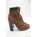 Coach Shoes | Coach Carol Women's 9 B Platform Boots Brown Suede Chunky High Block Heel | Color: Brown | Size: 9