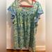 Lilly Pulitzer Dresses | Lilly Pulitzer Girls Stassie Dress Out To Play Green Blue Size Large (8-10) | Color: Blue/Green | Size: Lg