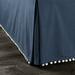 Audree Pom Pom Bedskirt - Select Colors - Indigo, Full - Ballard Designs Indigo Full - Ballard Designs