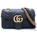 Gucci Bags | Gucci Gucci Quilted Mini Bag 446744 Shoulder Gg Marmont Leather Black 350700 | Color: Black | Size: Os