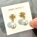 Tory Burch Jewelry | Authentic Tory Burch Classic Logo Pearl Earrings 80% Off | Color: Gold | Size: Os