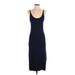 Leith Casual Dress - Midi Scoop Neck Sleeveless: Blue Print Dresses - Women's Size Small