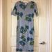 Lularoe Dresses | Lularoe | Julia Dress Gray W/ Blue & Green Floral | Color: Blue/Gray | Size: Xxs
