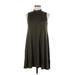 A.gain Casual Dress - A-Line: Brown Solid Dresses - Women's Size Small