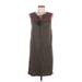 Boden Casual Dress - Mini Tie Neck Sleeveless: Brown Dresses - Women's Size 8 Tall