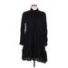 Zara Casual Dress - A-Line Mock 3/4 sleeves: Black Print Dresses - Women's Size Medium