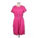 H By Halston Casual Dress - Shirtdress: Pink Dresses - Women's Size Large