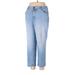 Lands' End Jeans - Super Low Rise: Blue Bottoms - Women's Size 20 - Light Wash