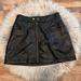 Free People Skirts | Free People | Faux Leather Skirt | Color: Black/Silver | Size: 2