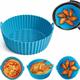 Choyclit - 20cm Pot en Silicone pour Friteuse à Air,Accessoire Air Fryer,Panier Friteuse en