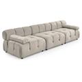 Mobilier Deco - maylis - Canapé 3 places modulable velours beige