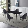 Mobilier Deco - daniela - Table à manger design ovale effet marbre noir
