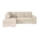 Canapé d'angle gauche convertible artemis 4 places - Velours côtelé beige - L246 x P174 x H96 cm