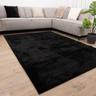 Omid Carpets - Noir Tapis de salon Pile courte et douce - 200x200cm
