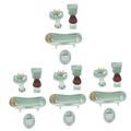 TOYANDONA 4 Sets Bathing Necessities Holder Ornaments Dollhouse Supplies Sink Toy Bathroom 1 12 Scale Accessories Baby Doll Toy Household Items Toys Decorations Mini Ceramics