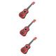 ibasenice 3pcs Mini Simulation Guitar Baby Toy Toddler Musical Instrument Toy Kid Educational Guitar Kids Plaything Guitar for Toddler Mini Guitars Small Guitar Can Play Abs Child